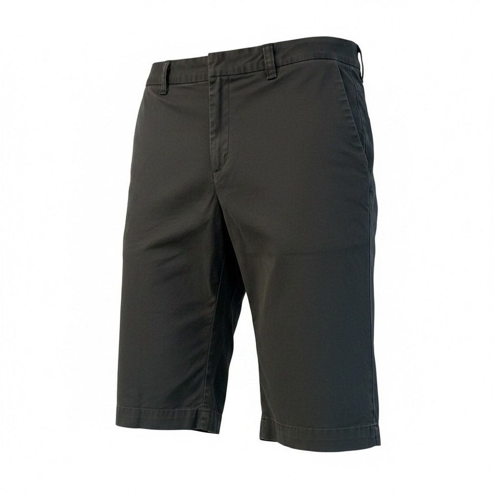 Old Navy Womens Black Bermuda Stretch Shorts Size 4 Mid Rise Flat Front